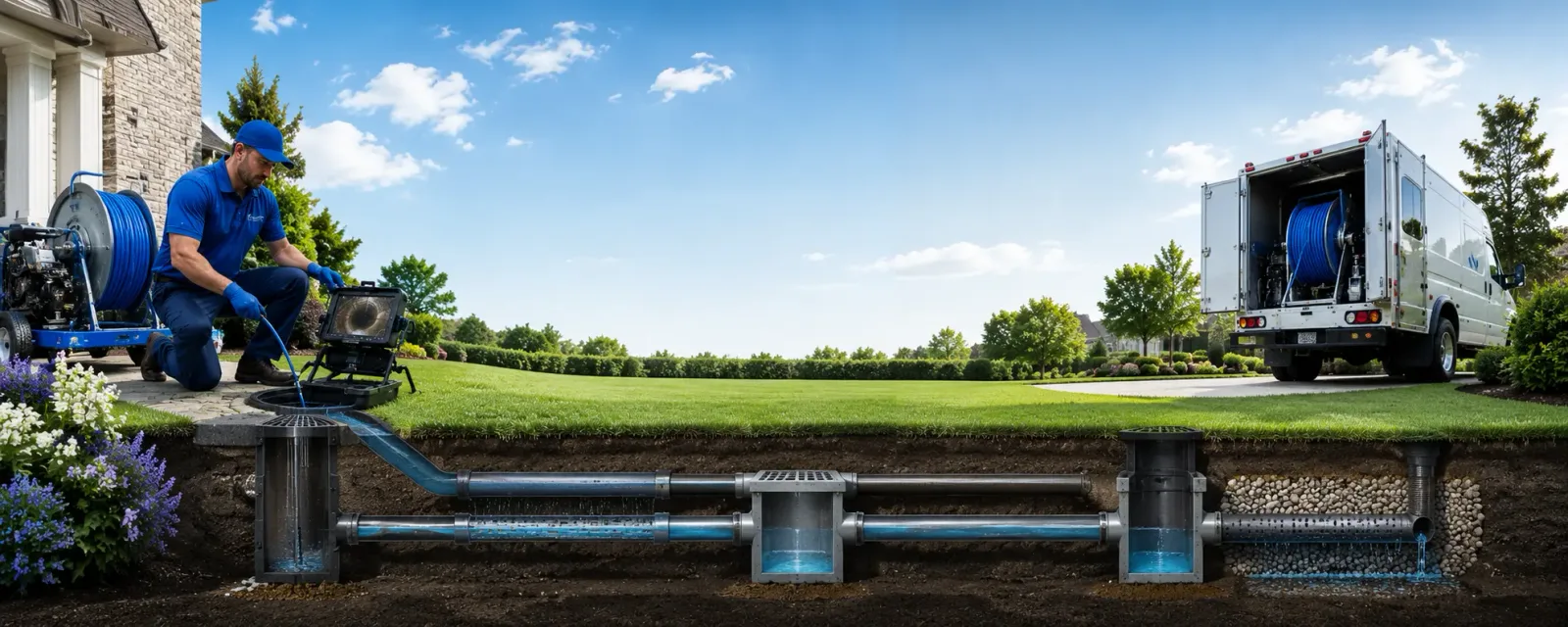 Outdoor drain cleaning information for Prompton, PA